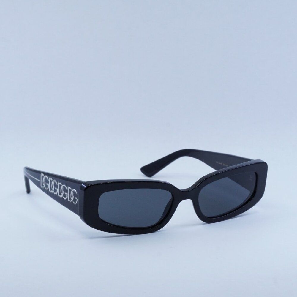 🕶️ New Dolce & Gabbana DG4445 501/87 Sunglasses -Black Frame, Dark Grey Lenses - Picture 9 of 11